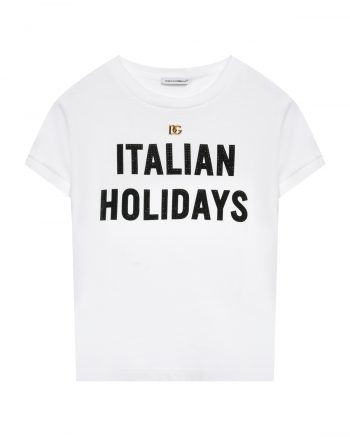 Футболка с принтом "Italian Holidays" Dolce&Gabbana