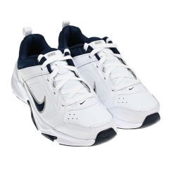 Кроссовки на шнуровке с темно-синим логотипом, белые Nike