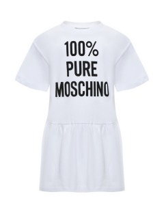 Платье с принтом "100% Pure Moschino"