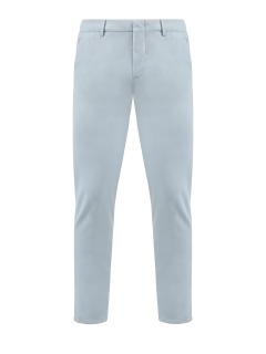 Однотонные брюки в стиле casual из гладкого эластичного хлопка