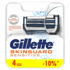 GILLETTE Сменные кассеты для бритья SKINGUARD Sensitive